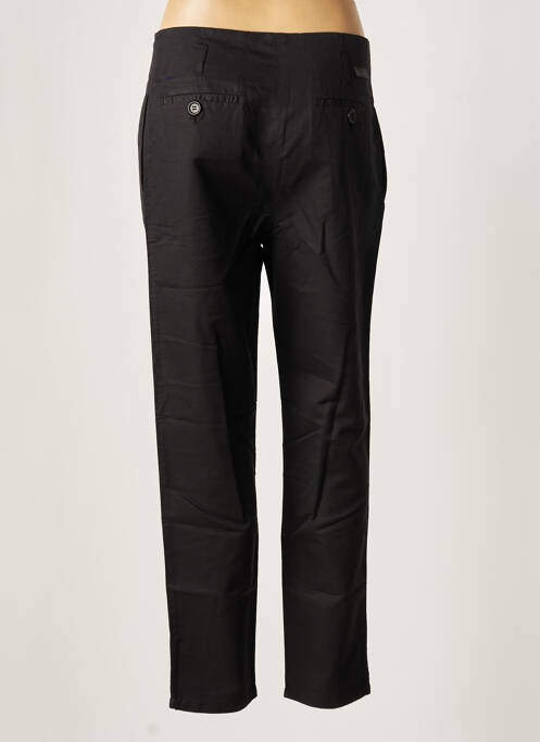 Pantalon droit taille à pinces taille haute noir LEON & HARPER femme
