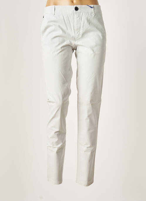 Pantalon chino gris LEON & HARPER pour femme