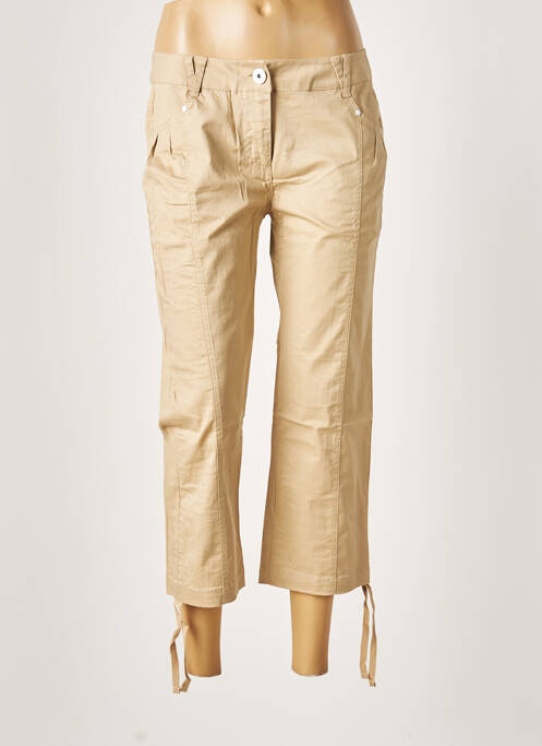Pantacourt coupe droite taille normale beige LOLA ESPELETA femme