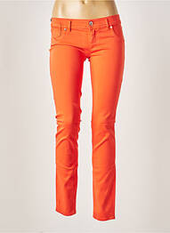 Pantalon slim taille basse taille basse orange FREESOUL femme