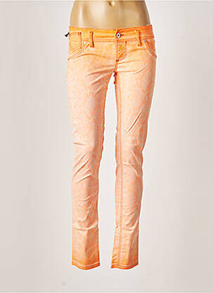 Pantalon slim taille basse taille basse orange FREESOUL femme