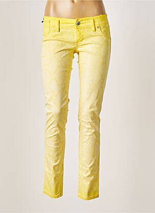 Pantalon slim taille basse taille basse jaune FREESOUL femme