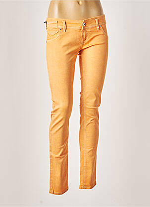 Pantalon slim taille basse taille basse orange FREESOUL femme