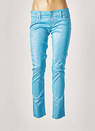 Pantalon slim taille basse taille basse bleu FREESOUL femme