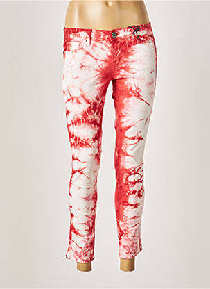 Pantalon 7/8 stretch taille basse rouge CIMARRON femme