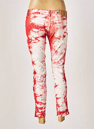 Pantalon 7/8 stretch taille basse rouge CIMARRON femme