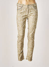 Pantalon 7/8 stretch taille basse vert REIKO femme