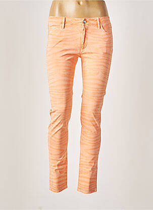 Pantalon slim taille basse taille basse orange REIKO femme