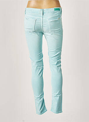 Pantalon 7/8 stretch taille basse bleu REIKO femme