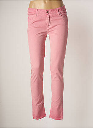 Pantalon slim taille basse taille basse rose REIKO femme