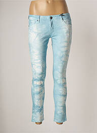 Pantalon 7/8 stretch taille basse bleu CIMARRON femme