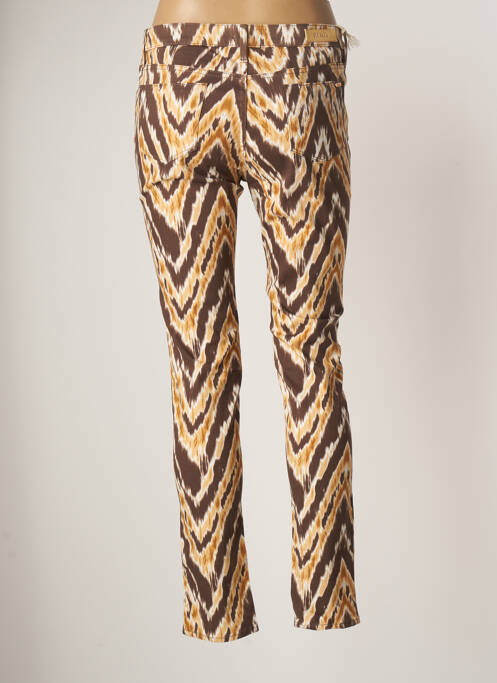 Pantalon slim marron REIKO pour femme