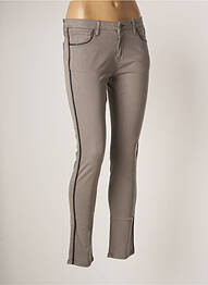 Pantalon slim taille basse taille basse gris REIKO femme