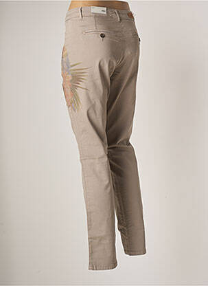 Pantalon chino tissage popeline taille normale gris REIKO femme