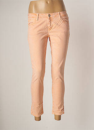 Pantalon 7/8 stretch taille basse orange REIKO femme