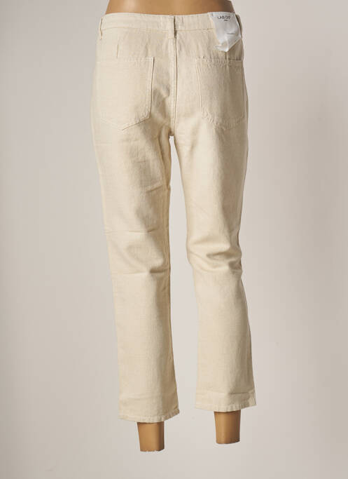 Pantacourt coupe droite taille normale beige LAB DIP PARIS femme