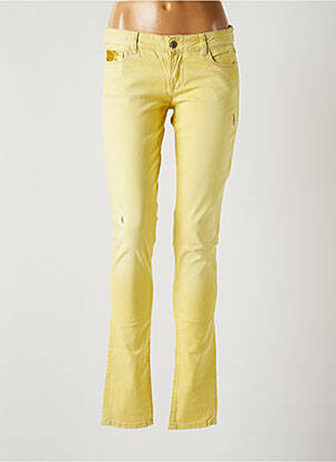 Jeans coupe slim slim taille basse jaune GUESS femme