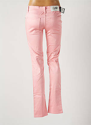Jeans coupe slim broderie rivets taille basse rose CHEAP MONDAY femme