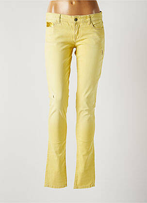 Jeans coupe slim jaune GUESS pour femme