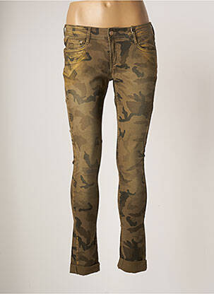 Pantalon slim taille basse taille basse vert CIMARRON femme