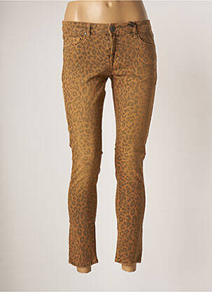 Jeans skinny stretch taille basse marron CIMARRON femme