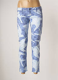 Pantalon 7/8 stretch taille basse bleu GUESS femme