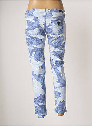 Pantalon 7/8 stretch taille basse bleu GUESS femme