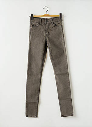 Jeans coupe slim slim taille haute gris CHEAP MONDAY femme