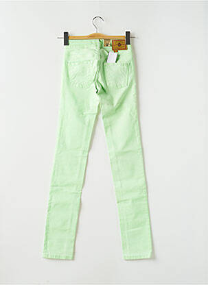 Pantalon slim tissage popeline taille normale vert CIMARRON femme