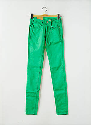 Pantalon slim taille basse taille basse vert KAPORAL femme