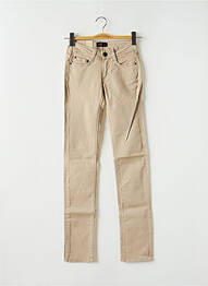Pantalon slim taille basse taille basse beige CIMARRON femme
