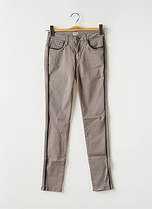 Pantalon slim stretch taille normale gris REIKO femme