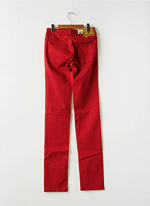 Pantalon slim tissage popeline taille normale rouge CIMARRON femme