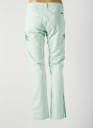 Pantalon chino broderie galons latéraux taille basse vert MAISON SCOTCH femme