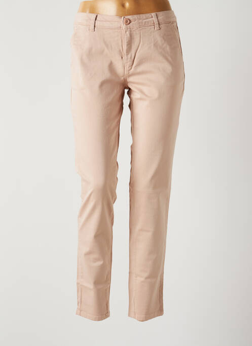 Pantalon chino rose LE TEMPS DES CERISES pour femme