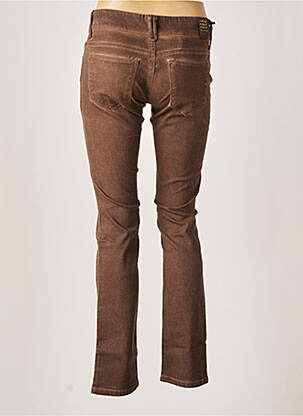 Pantalon droit stretch taille normale marron FIVE PM femme