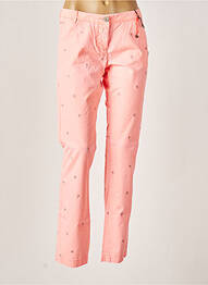 Pantalon chino tissage popeline taille normale rose MAISON SCOTCH femme