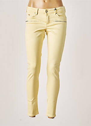 Jeans skinny stretch taille basse jaune MAISON SCOTCH femme