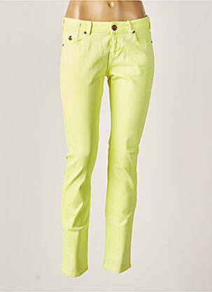 Jeans skinny stretch taille basse jaune MAISON SCOTCH femme