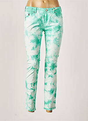 Pantalon 7/8 stretch taille basse vert MAISON SCOTCH femme