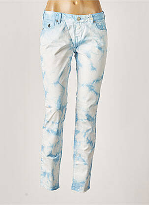 Pantalon slim taille basse taille basse bleu MAISON SCOTCH femme