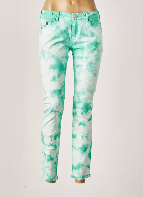 Pantalon 7/8 stretch taille basse vert MAISON SCOTCH femme