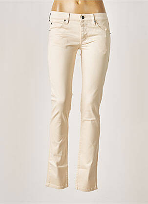 Pantalon slim taille basse taille basse beige CHEAP MONDAY femme