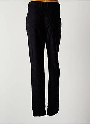 Pantalon droit fermeture zippée sous rabat boutonné taille normale noir FIVE PM femme