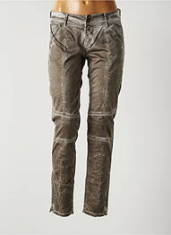 Pantalon 7/8 stretch taille basse gris FIVE PM femme