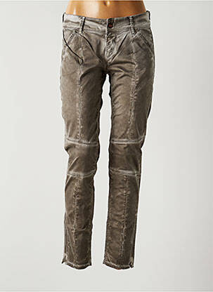 Pantalon 7/8 stretch taille basse gris FIVE PM femme