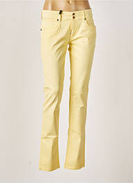 Pantalon slim taille basse taille basse jaune FIVE PM femme