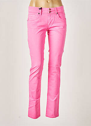 Pantalon slim taille basse taille basse rose FIVE PM femme