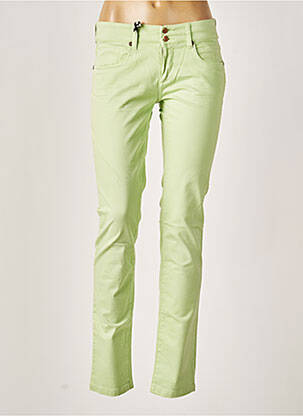 Pantalon slim taille basse taille basse vert FIVE PM femme