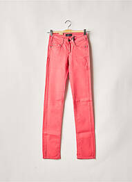 Pantalon slim broderie rivets taille normale rouge CIMARRON femme